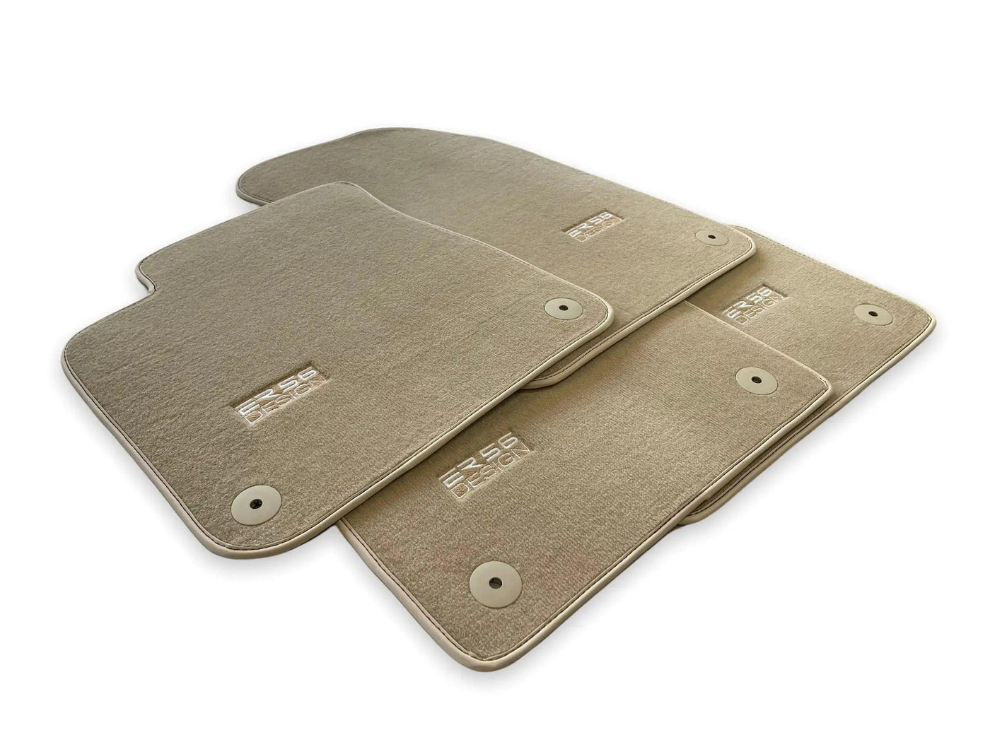 Beige Floor Mats for Audi A4 - B7 Sedan (2005-2008) | ER56 Design - AutoWin