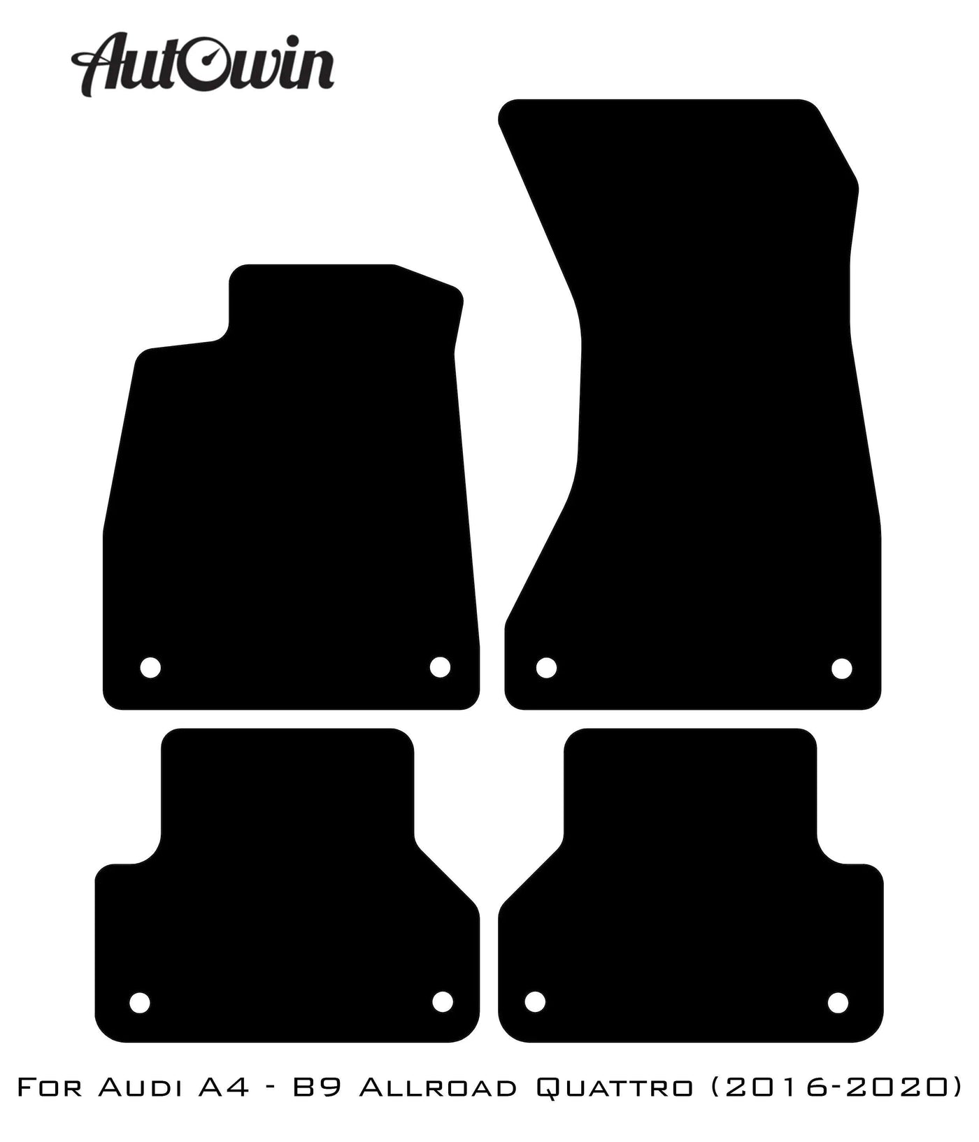 Beige Floor Mats for Audi A4 - B9 Allroad Quattro (2016-2020) | ER56 Design - AutoWin