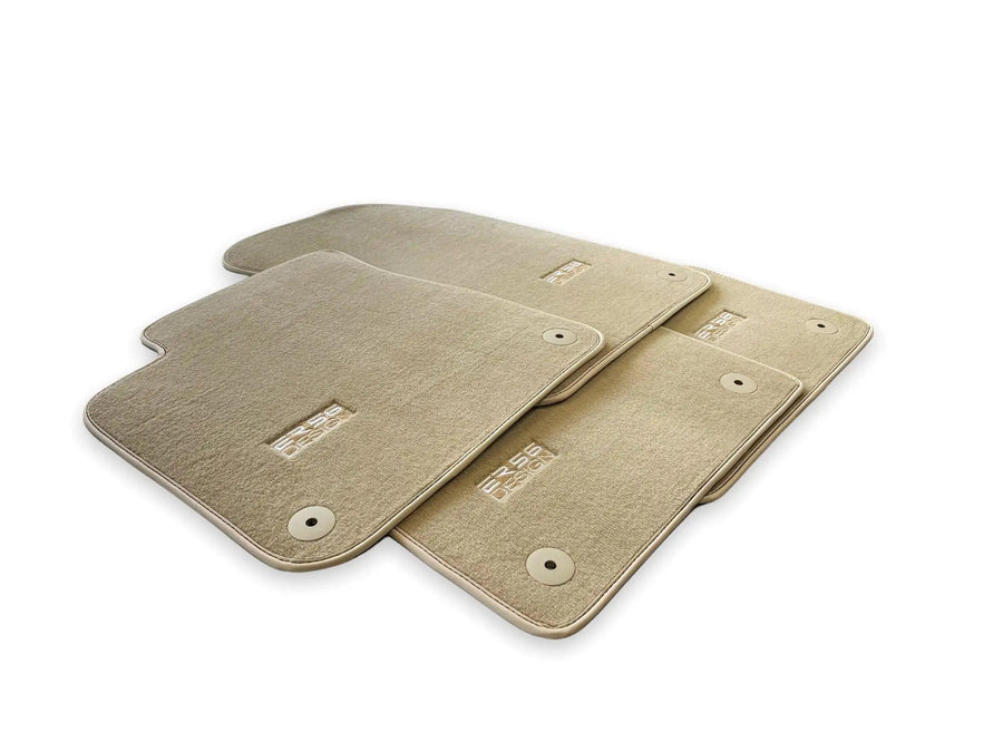 Beige Floor Mats for Audi A4 - B9 Allroad Quattro (2020-2024) | ER56 Design - AutoWin