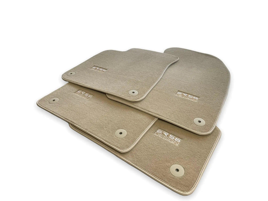 Beige Floor Mats for Audi A5 - 8F7 Convertible (2009-2017) | ER56 Design - AutoWin