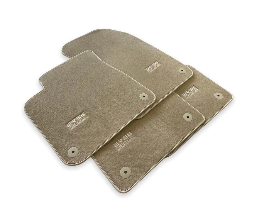 Beige Floor Mats for Audi A5 - 8F7 Convertible (2009-2017) | ER56 Design - AutoWin