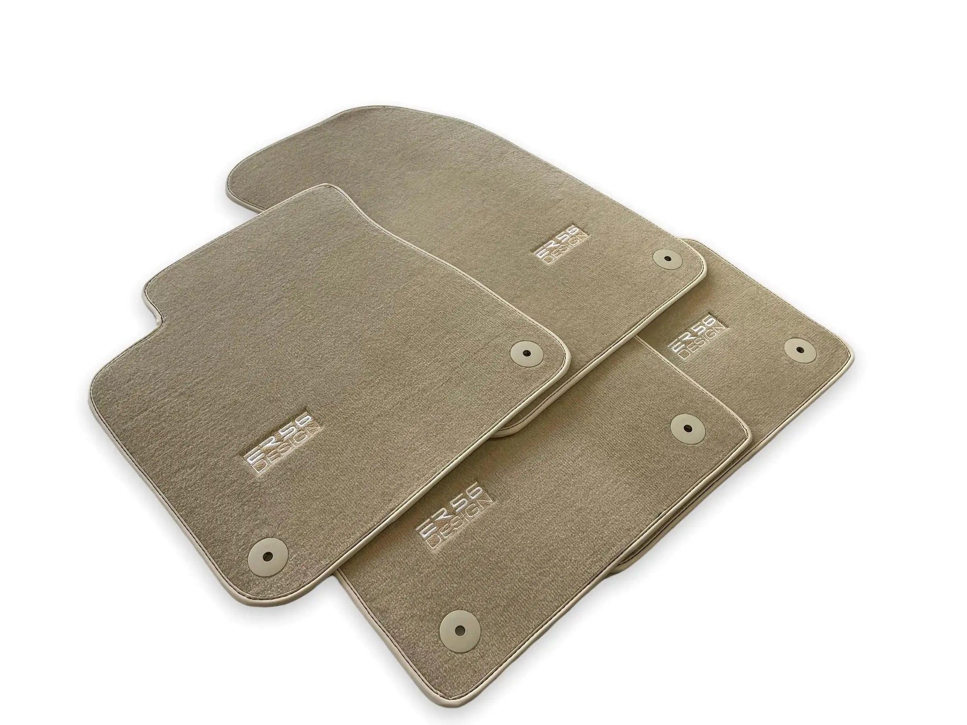 Beige Floor Mats for Audi A6 - C5 Sedan Facelift (2002-2004) | ER56 Design - AutoWin