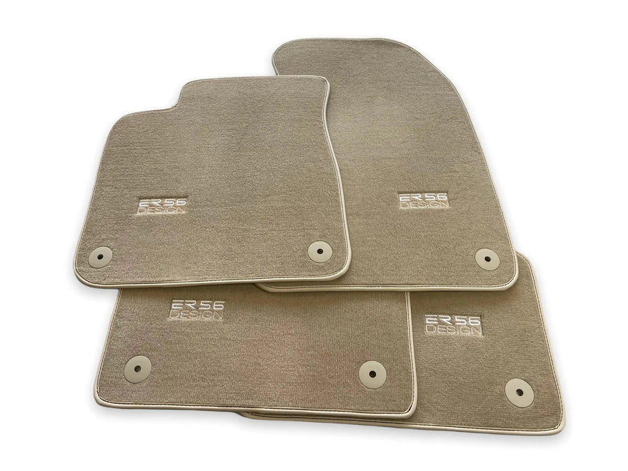 Beige Floor Mats for Audi A6 - C6 Sedan Long (2004-2008) | ER56 Design - AutoWin