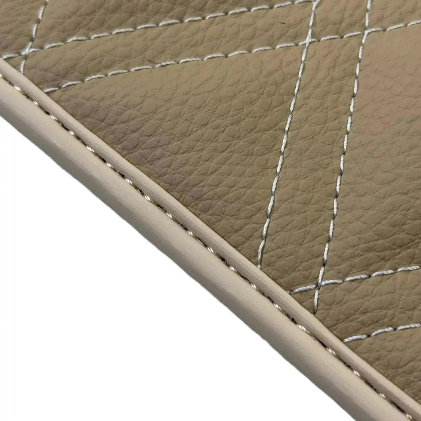Beige Floor Mats for Bentley Continental GTC (2011–2018) with Leather | ER56 Design - AutoWin