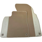 Beige Floor Mats for Bentley Flying Spur (2005-2013) with Leather - AutoWin