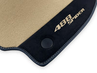 Beige Floor Mats For Ferrari 488 Spider 2015-2022 With Alcantara Leather - AutoWin