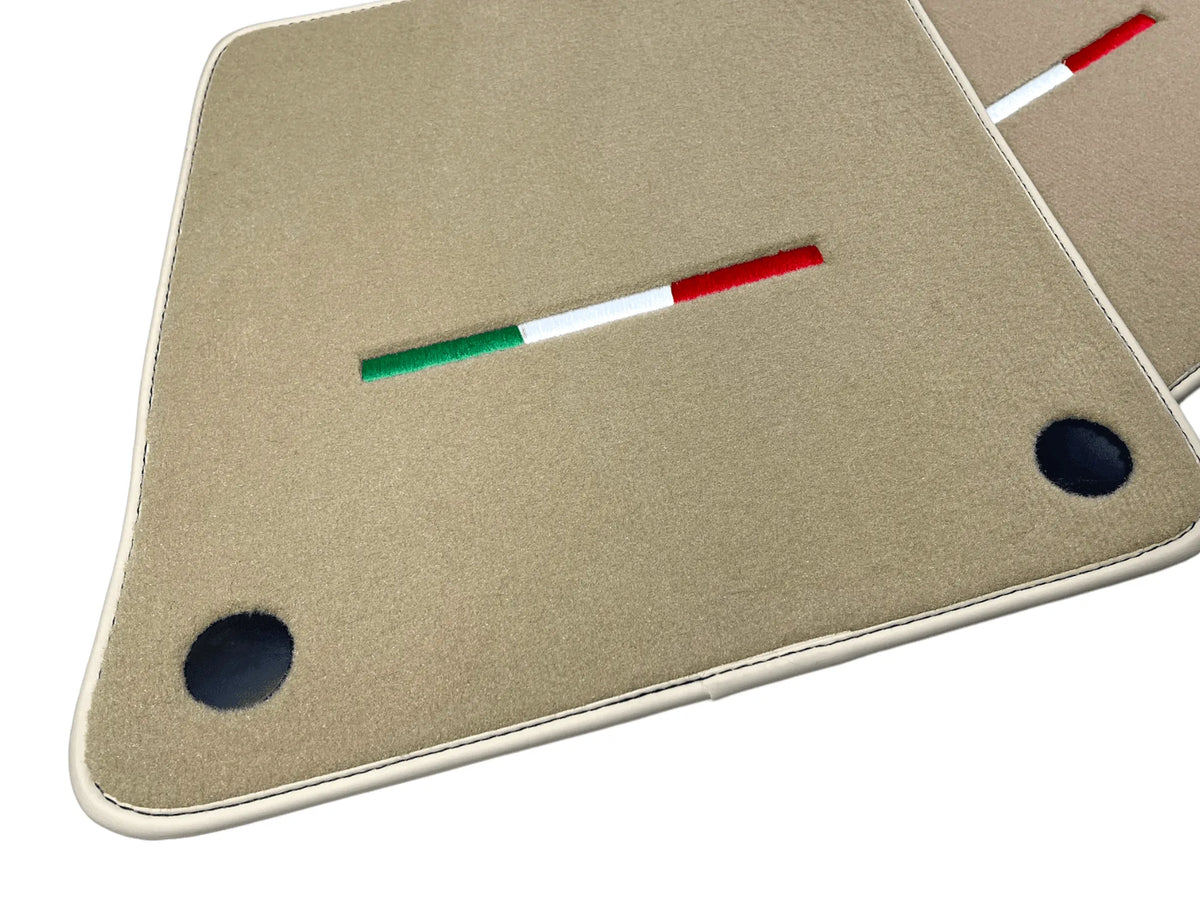 Beige Floor Mats For Ferrari 599 Coupe 2006-2012 Italian Edition - AutoWin