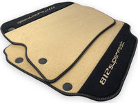 Beige Floor Mats For Ferrari 812 Superfast With Alcantara Leather - AutoWin