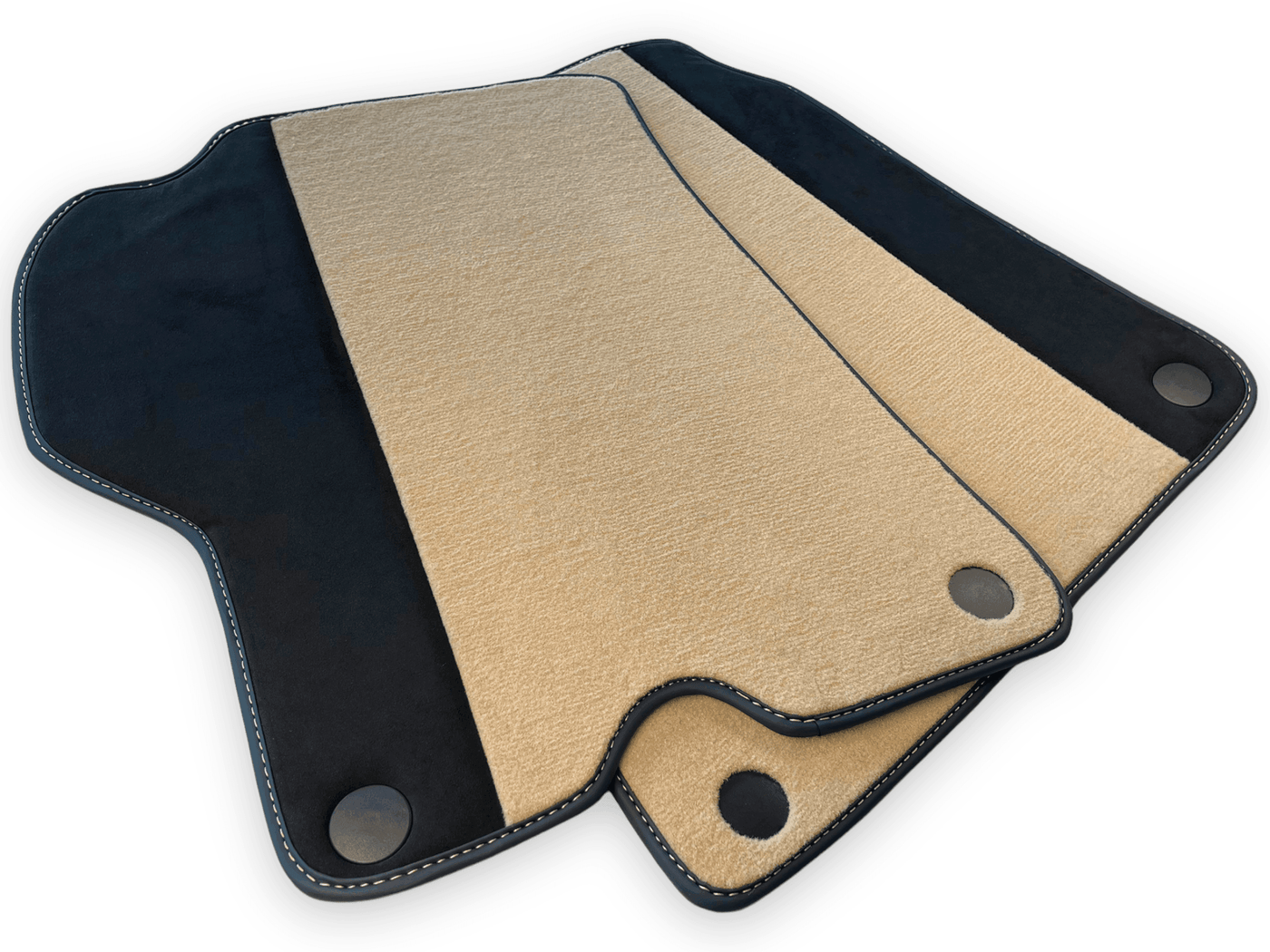 Beige Floor Mats For Ferrari California 2008-2014 With Alcantara - AutoWin