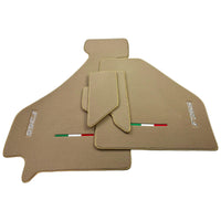 Beige Floor Mats For Ferrari F355 1994-1999 | Golden Color Trim - AutoWin
