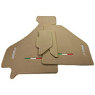 Beige Floor Mats For Ferrari F355 1994-1999 | Golden Color Trim - AutoWin