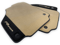 Beige Bilmatter For Ferrari F8 Spider 2019-2022 Med Alcantara Lær - AutoWin