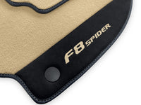 Beige Bilmatter For Ferrari F8 Spider 2019-2022 Med Alcantara Lær - AutoWin