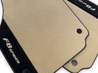 Beige Bilmatter For Ferrari F8 Spider 2019-2022 Med Alcantara Lær - AutoWin