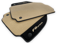 Beige Bilmatter For Ferrari F8 Spider 2019-2022 Med Alcantara Lær - AutoWin