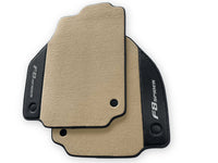 Beige Floor Mats For Ferrari F8 Tributo 2019-2022 With Alcantara Leather - AutoWin