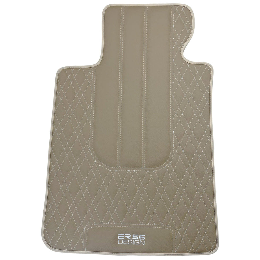 Beige Leather Floor Mats for BMW 1 Series ER56 Design - AutoWin