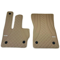 Beige Leather Floor Mats for Mercedes-Benz G Class W461 (1979-2008) ER56 Design - AutoWin