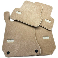 Beige Luxury Floor Mats for Mercedes Benz C-Class S206 Wagon (2021-2023) Hybrid | ER56 Design - AutoWin