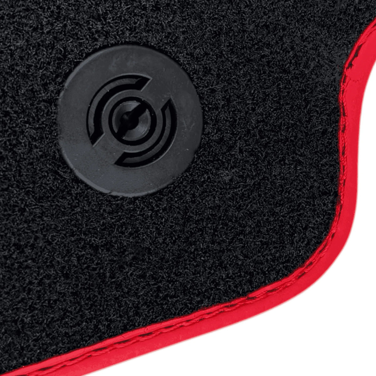Black Alcantara Floor Mats for Ferrari F8 Spider (2019-2023) with Red Alcantara Accents