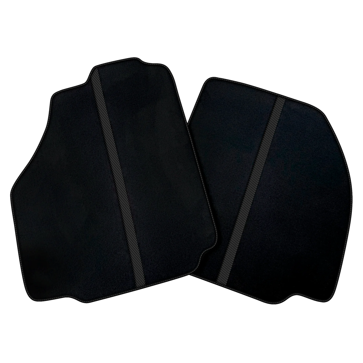 Black Car Floor Mats with Leather Line for Ferrari 488 GTB (2016-2022) | Various Colors