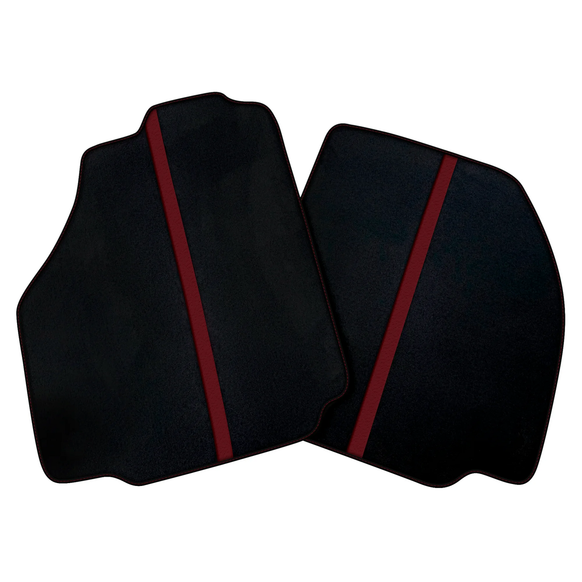 Black Car Floor Mats with Leather Line for Ferrari 488 GTB (2016-2022) | Various Colors