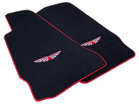 Black Floor Mats For Aston Martin DB9 (2004-2016) Red Trim - AutoWin