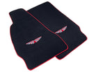 Black Floor Mats For Aston Martin Vanquish (2012–2018) Red Trim - AutoWin