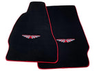 Black Floor Mats For Aston Martin Vanquish (2012–2018) Red Trim - AutoWin