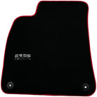 Black Floor Mats For Audi A6 - C8 Sedan (2018-2023) ER56 Design with Red Trim - AutoWin