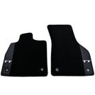Black Floor Mats for Audi TT MK1 Convertible (1998-2006) with Leather - AutoWin