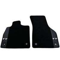 Black Floor Mats for Audi TT MK1 Convertible (1998-2006) with Leather - AutoWin
