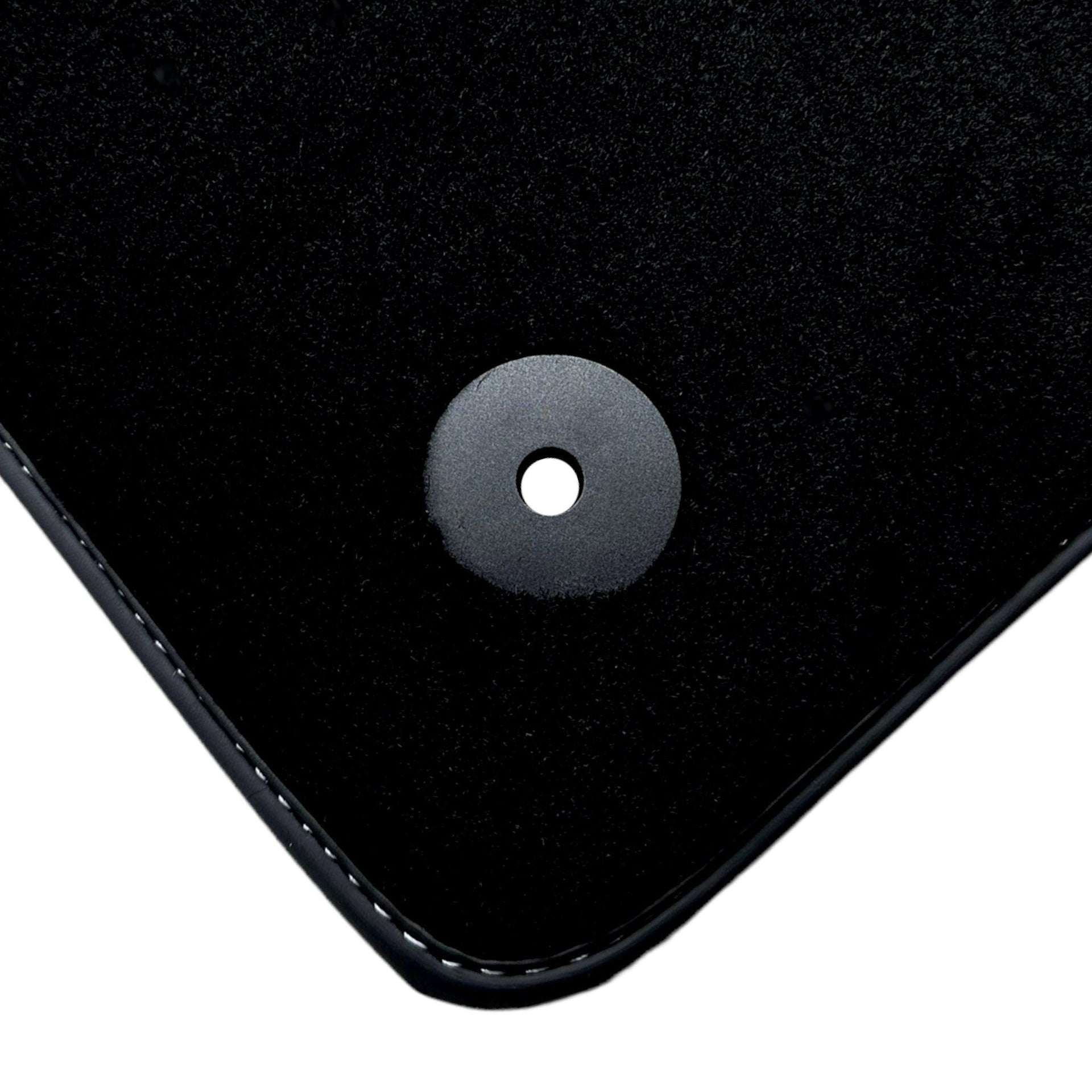 Black Floor Mats for Audi TT MK2 Coupe (2006-2014) with Leather - AutoWin