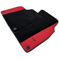 Black Floor Mats for Bentley Bentayga (2015-2023) with Red Leather | ER56 Design - AutoWin