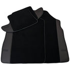 Black Floor Mats for Bentley Continental GT (2003–2011) with Dark Brown Leather | ER56 Design - AutoWin