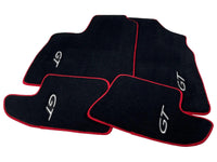 Black Floor Mats For Bentley Continental GT (2011–2018) With Red Trim - AutoWin