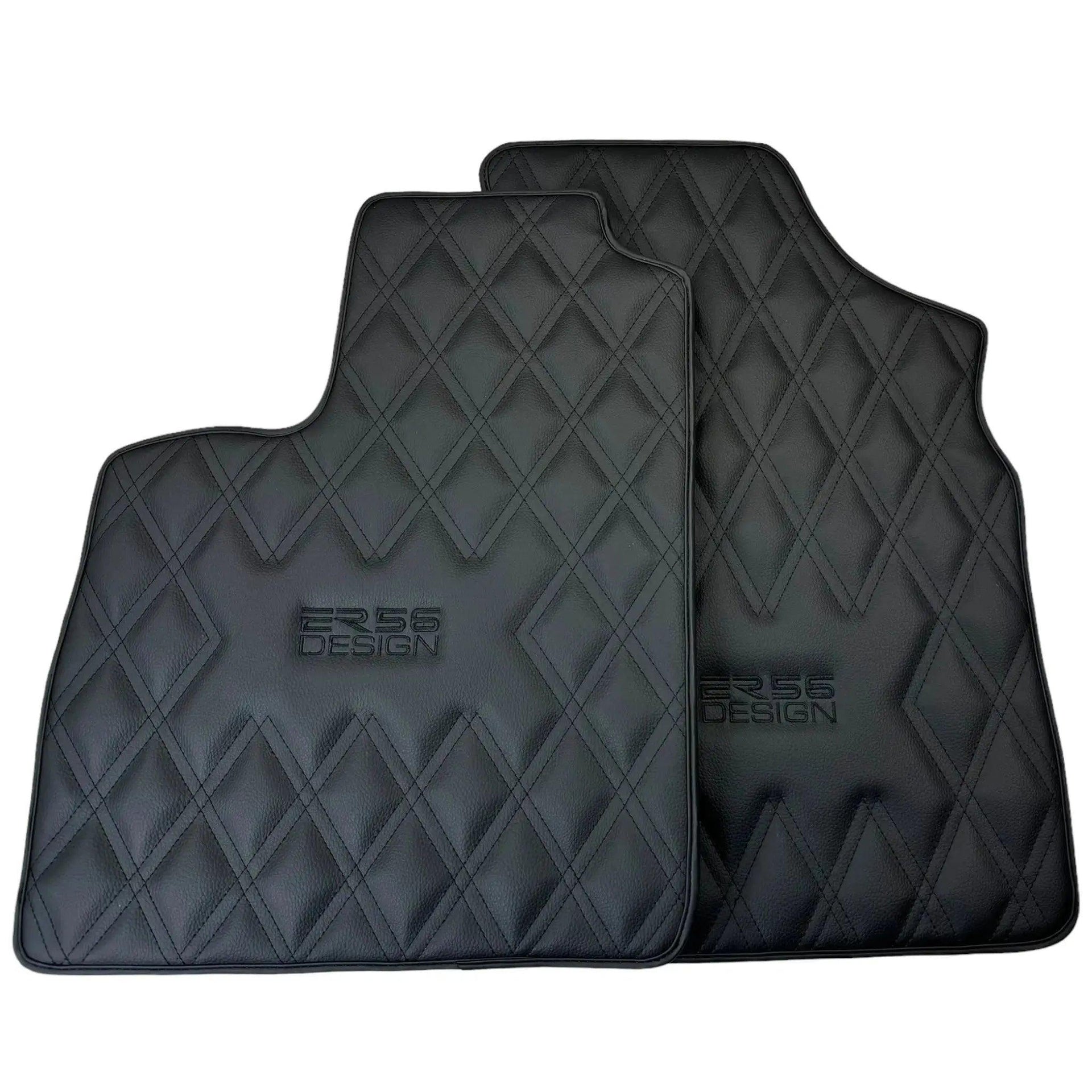 Black Floor Mats for Bentley Continental GT (2018–2023) with Leather | ER56 Design - AutoWin