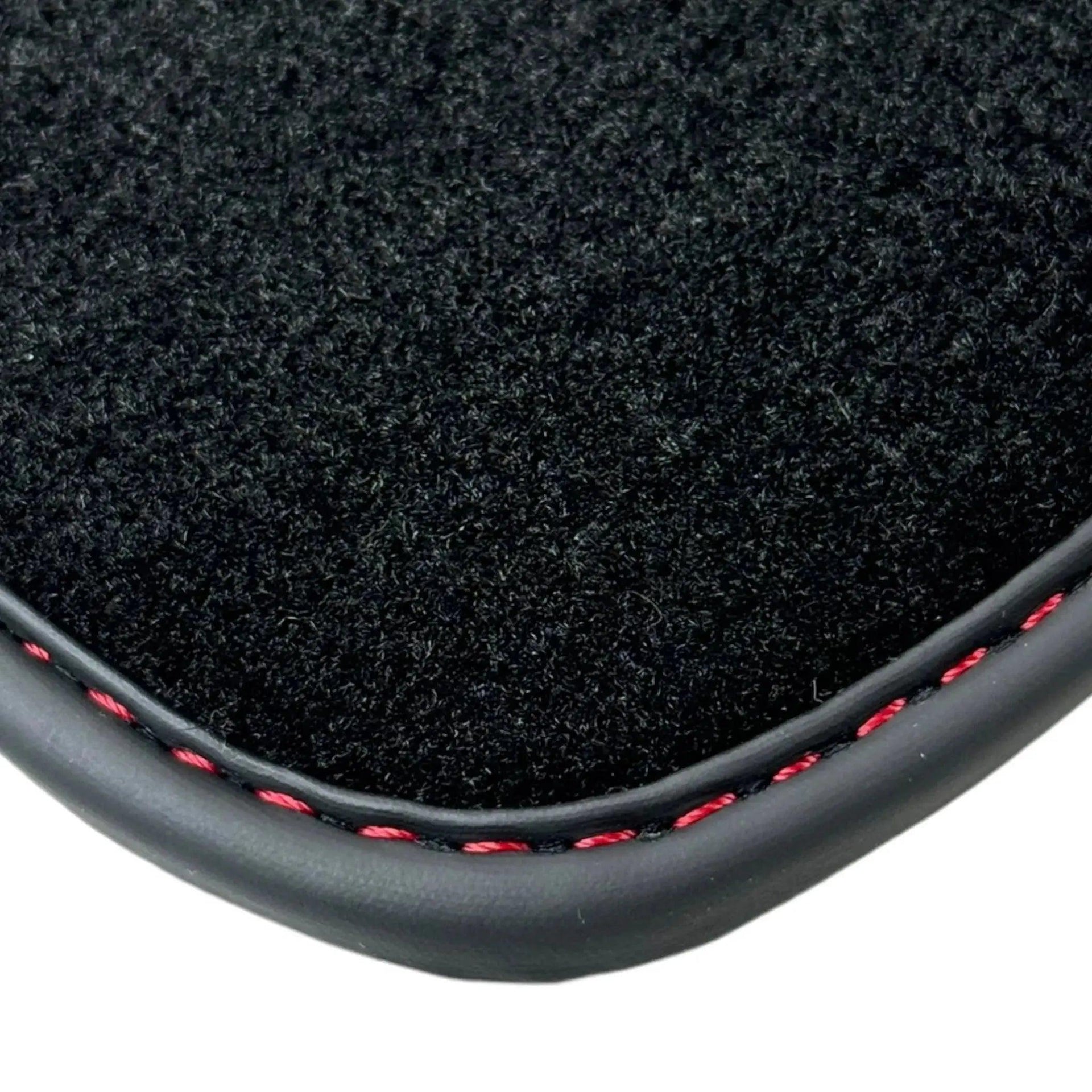 Black Floor Mats for Bentley Continental GTC (2006–2011) with Red Leather | ER56 Design - AutoWin