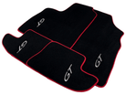 Black Floor Mats For Bentley Continental GTC (2006–2011) With Red Trim - AutoWin