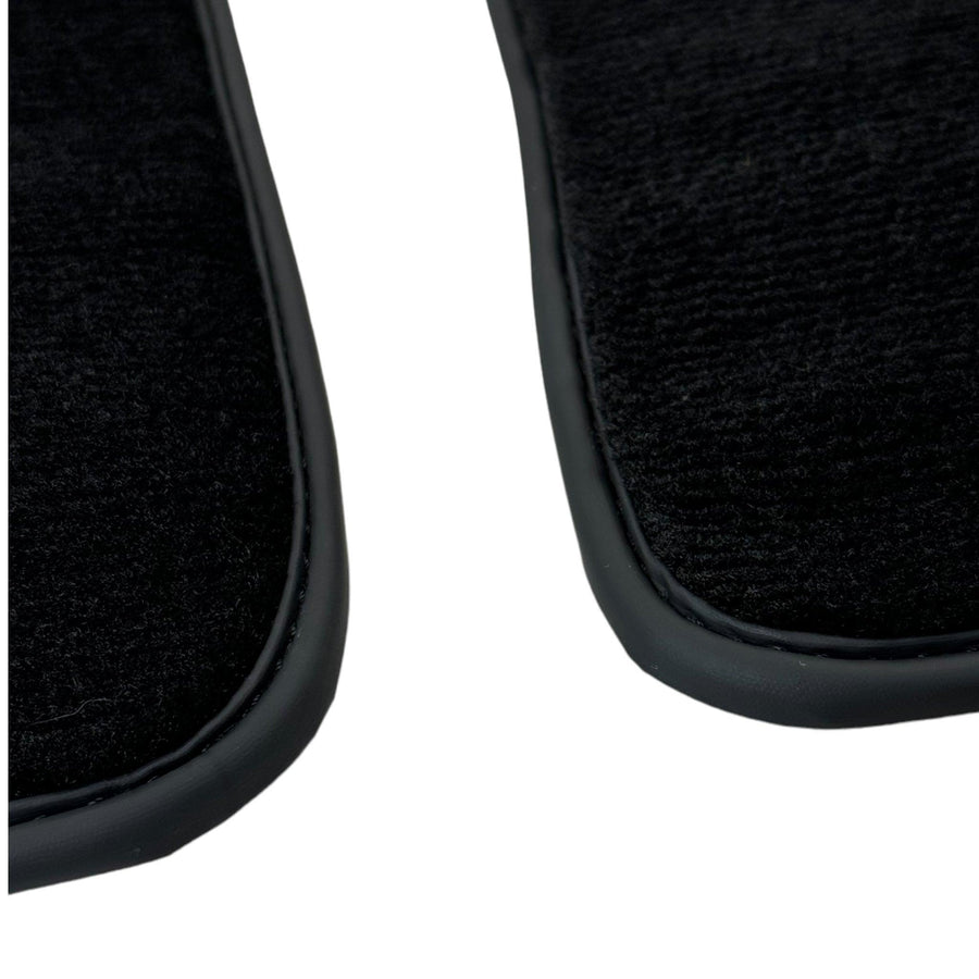 Black Floor Mats for Bentley Continental GTC (2011–2018) with Dark Brown Leather | ER56 Design - AutoWin