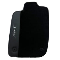 Black Floor Mats For Bentley Continental GTC (2018-2023) Speed with Leather - AutoWin