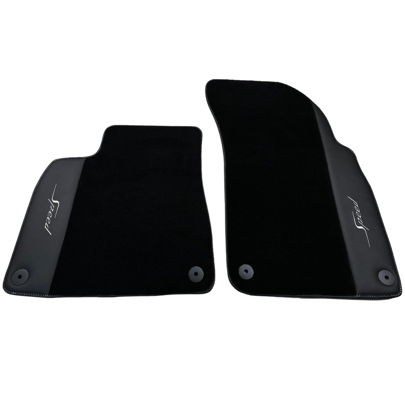 Black Floor Mats For Bentley Flying Spur (2005-2013) with Leather - AutoWin