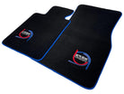 Black Floor Mats For BMW 5 Series E34 Sedan ER56 Design Limited Edition Blue Trim - AutoWin