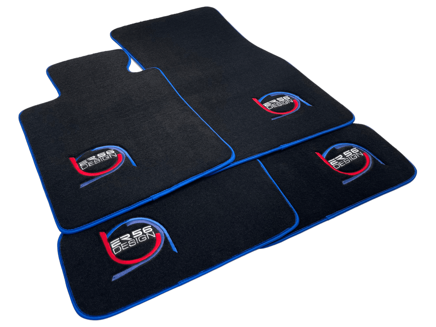 Black Floor Mats For BMW M3 G81 Touring (2022-2026) ER56 Design Limited Edition Blue Trim - AutoWin