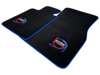Black Floor Mats For BMW Gran Tourer F46 (2015-2022) 7 Seats ER56 Design Limited Edition Blue Trim - AutoWin
