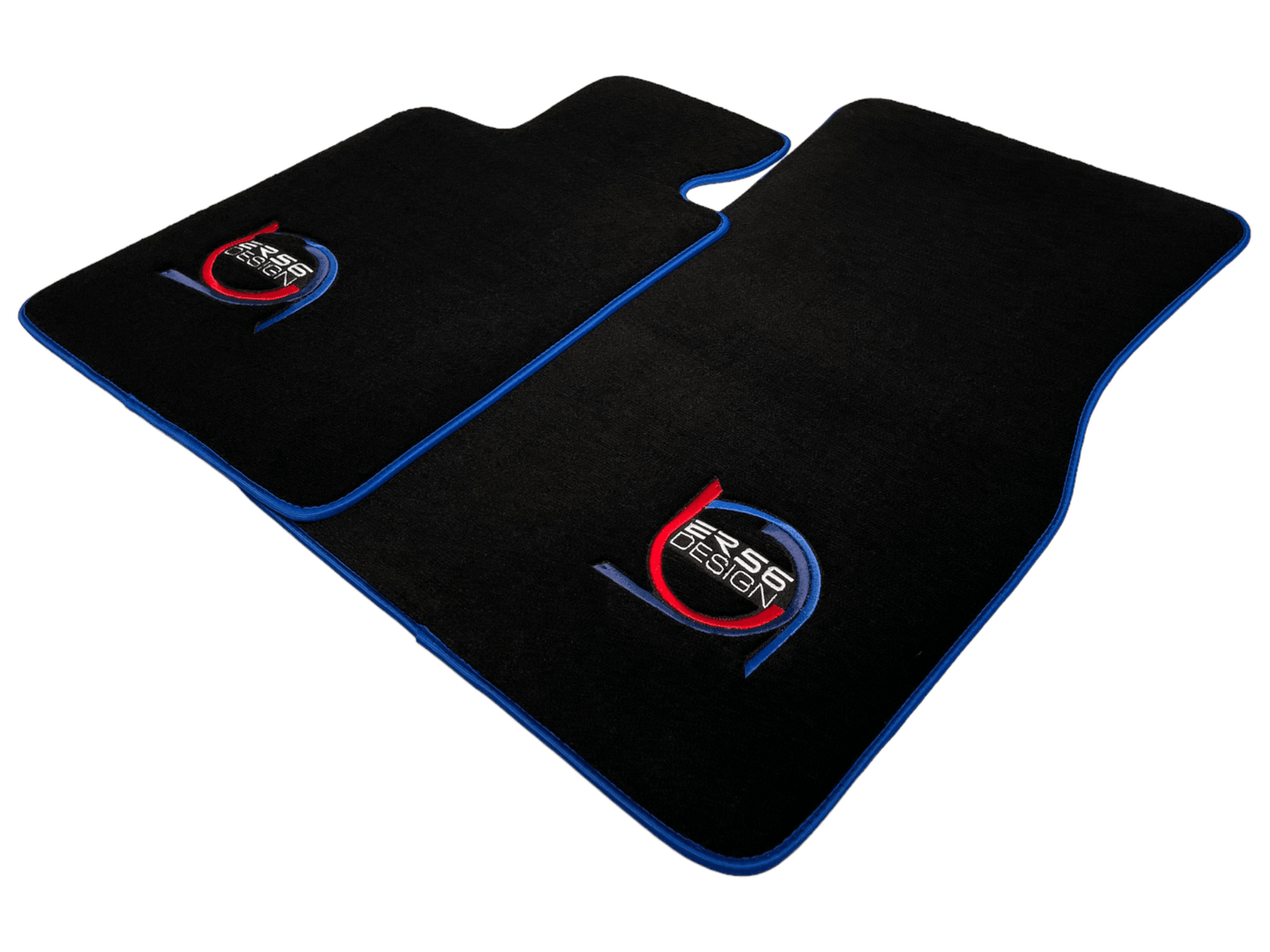 Black Floor Mats For BMW Gran Tourer F46 (2015-2022) 7 Seats ER56 Design Limited Edition Blue Trim - AutoWin