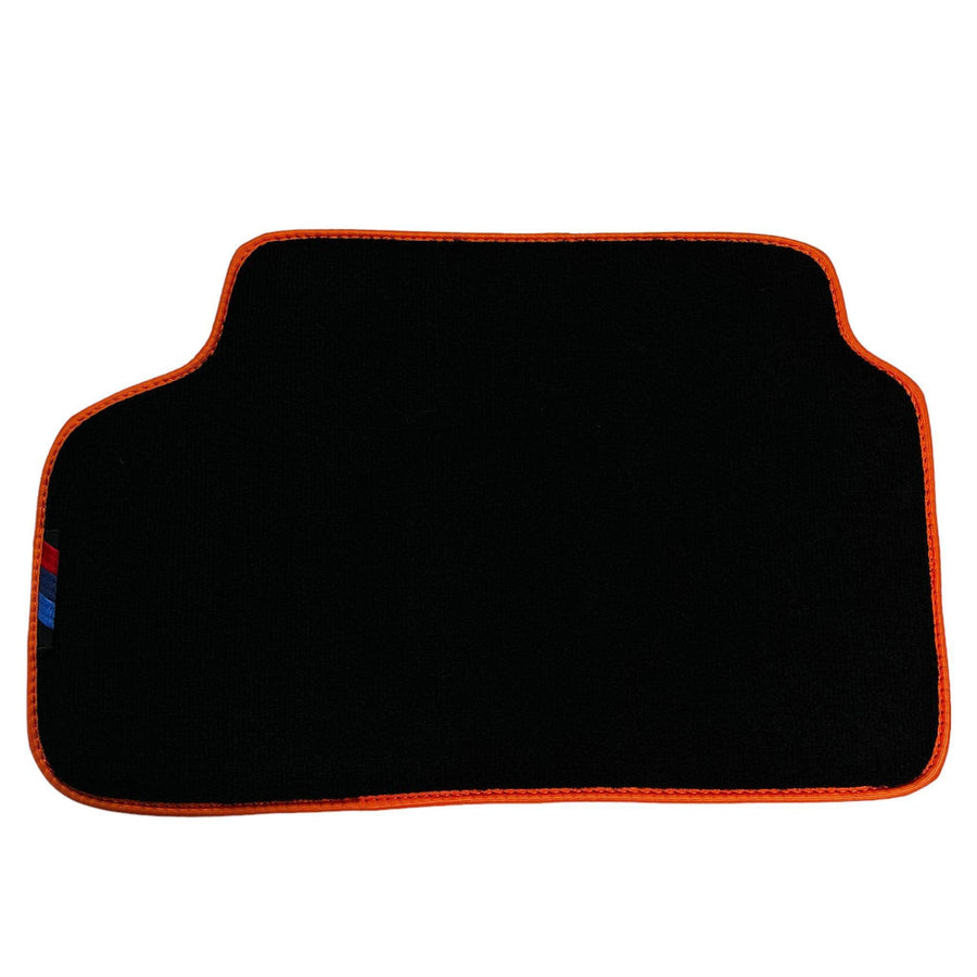 Black Floor Mats For BMW M5 G90 (2023-2026) Sedan | Orange Trim - AutoWin