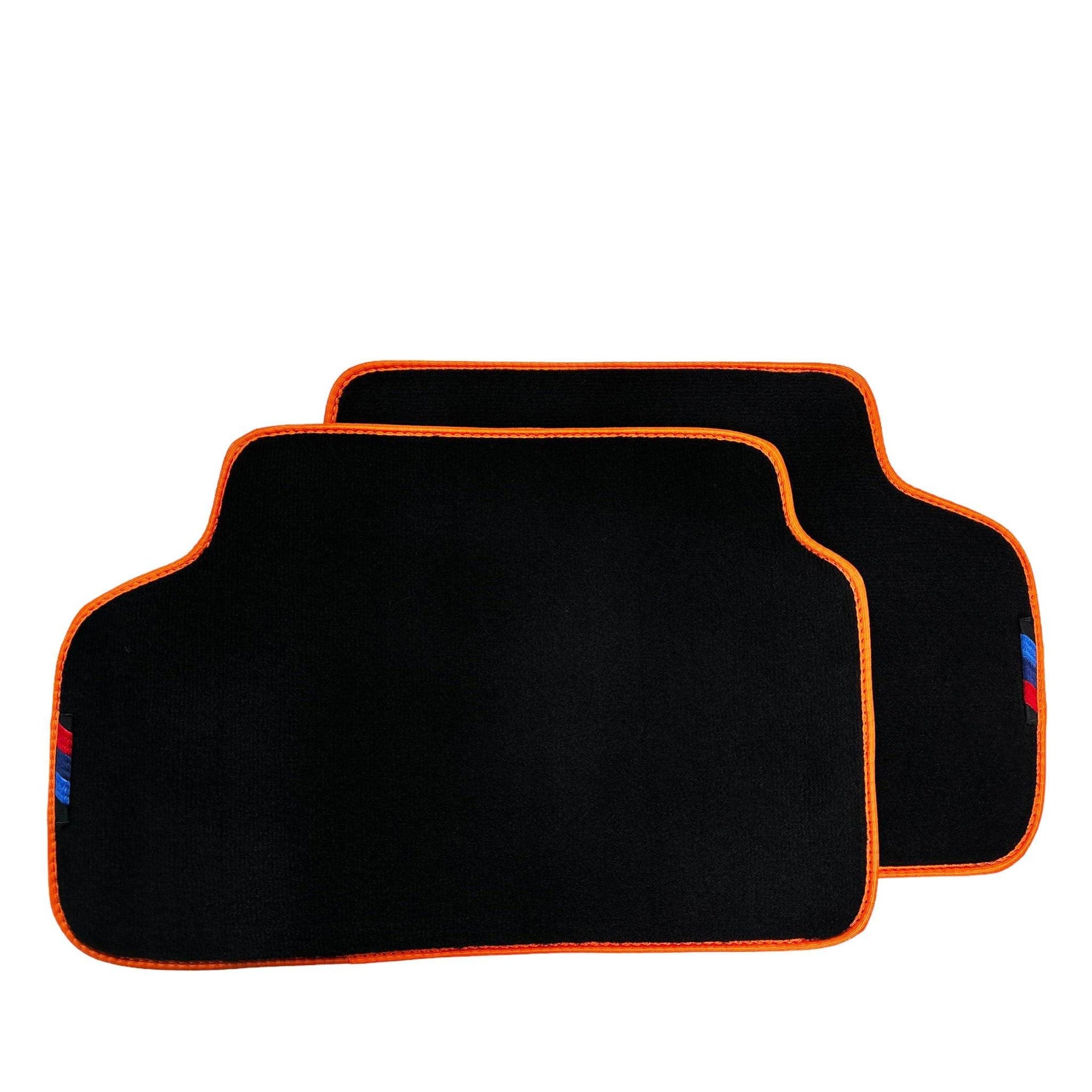 Black Floor Mats For BMW U06 (2022-2026) | Orange Trim - AutoWin
