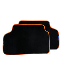 Black Floor Mats For BMW G60 (2023-2026) Sedan | Orange Trim - AutoWin