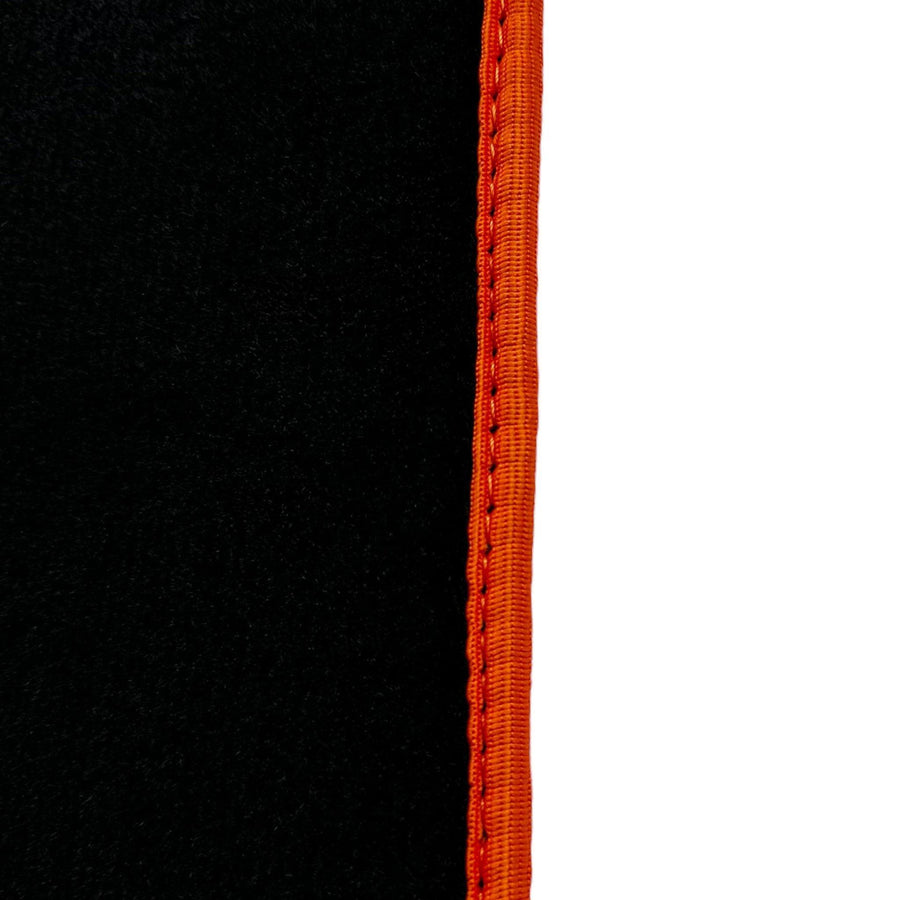 Black Floor Mats For BMW 5 Series G30 | Orange Trim - AutoWin